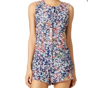 NWOT Karen Zambos floral romper Ditsy Colton blue